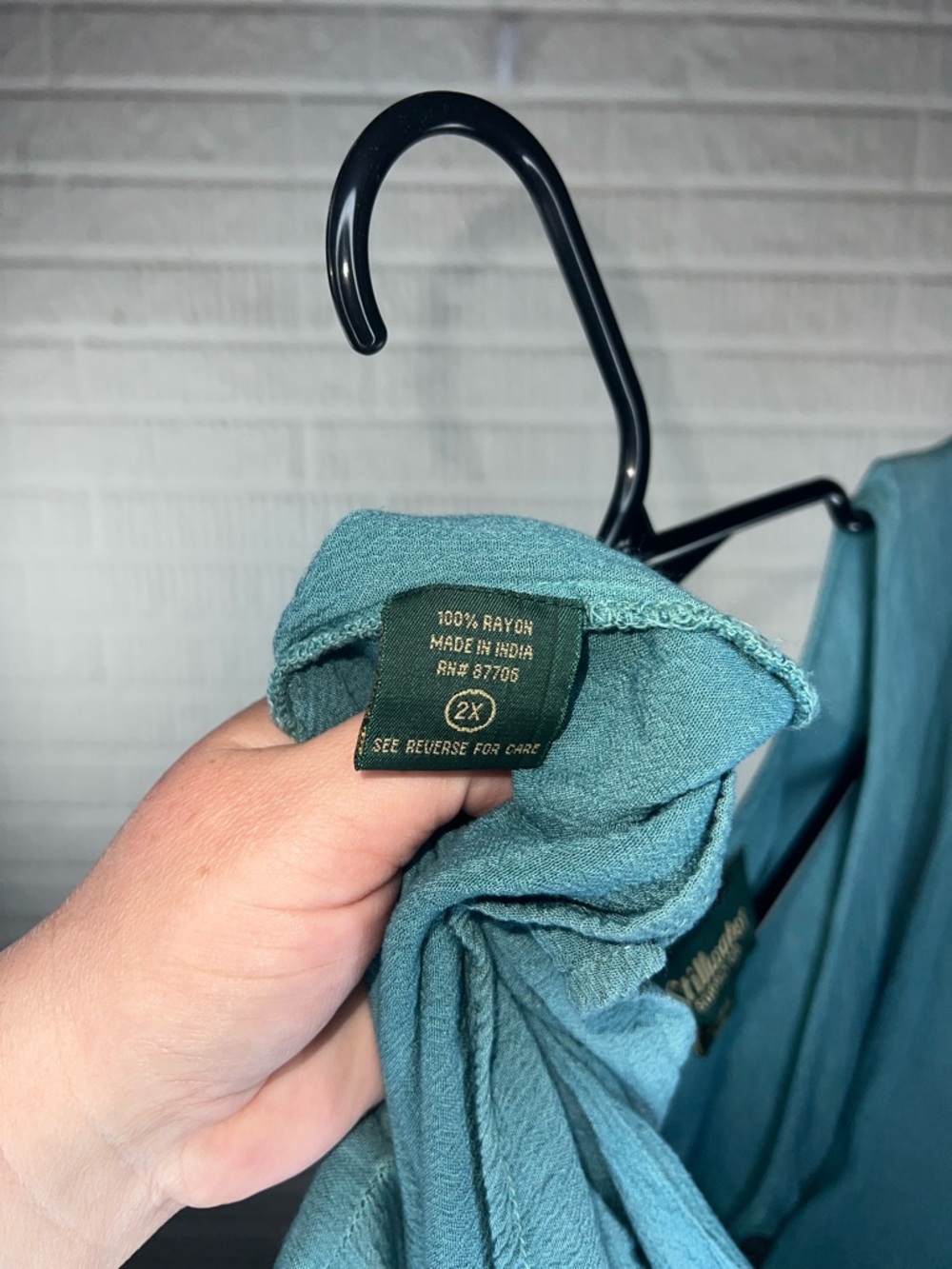 Stillwater Supply Sleeveless Button-Front Teal Tunic Dress - Picture 4 of 4